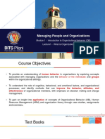 BITS Pilani: Managing People and Organizations