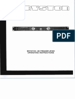 8ryston .58 Preamplifier Operating Instructions