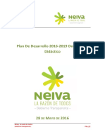 Plan de Desarrollo Neiva La Razón de Todos - Gobierno Transparente 2016-2019 - Didáctico PDF