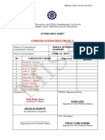 Attendance Sheet: Computer System Servicing NC Ii