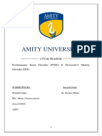 Posttraumatic Stress Disorder (PTSD) & Dissociative Identity Disorder (DID) "