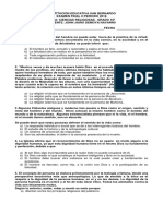 Examen Final Religion 10° Ii Periodo 2019