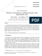 Kinetics of Leaching of A Gibbsitic Bauxite With Hydrochloric Acid