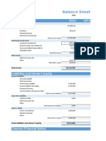 Balance Sheet Sample