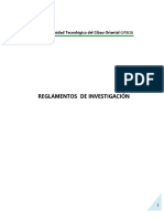 Reglamentaciones de Investigaciones Del UTECO