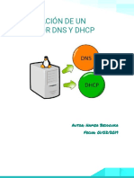 Instalación de Un Servidor DNS y DHCP