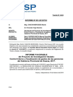 Informe Aprobacion Proyecto de Investigacion