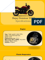 Bajaj Dominar D400 Specifications