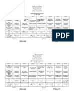 Republic of The Philippines: Menu For Feeding Program