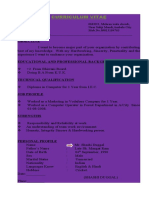 Curriculum Vitae: Shashi Duggal - Objective