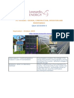 Questions and Answers - Photovoltaic Training Session 4