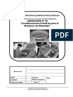 Lab Plateado de Muestras - Concentrados y Relaves