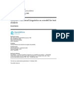 Systemic Functional Linguistics As A Model For Text Analysis