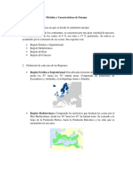 División y Características de Europa