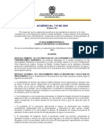 ACUERDO No. 719 DE 2000: Rama Judicial Del Poder Público Consejo Superior de La Judicatura Sala Administrativa