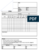 Piping Daily Fit Up Quality Control and Inspection Report Form