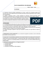 Evaluacción Diagnóstica 2° Medio Lenguaje