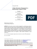 A Case Study of Inventory Management in A Manufacturing Company in China