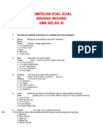 Kumpulan Soal Bhs Inggris SMA Kelas IX