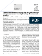 Generic Inertia Emulation Controller For Multiterminal VSC High Voltage Direct Current