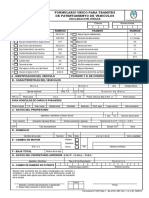 Formulario 1057 Registro Vehicular Argentina