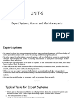 UNIT-9: Expert Systems, Human and Machine Experts