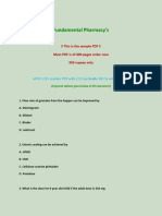 Gpat Cracker Sample PDF Fundamental Pharmacy