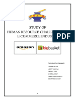 Study of Human Resource Challenges at E-Commerce Industry: Submitted By: (Group 2)