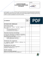 Programme Travail Cycle Evaluation Inventaire Physique