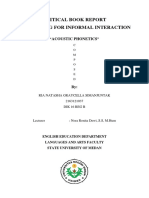 Critical Book Report of Speaking For Informal Interaction: "Acoustic Phonetics"