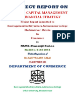 A Project Report On: Working Capital Management As A Financial Strategy