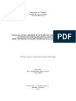 Ansiedad Ante La Muerte y Factores de Vulnerabilidad Asociados A Ofensores Recluidos en El Centro de Atencion Adulto Mayor PDF