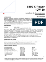 8100 X-Power 10W-60: Aceite Motor de Altas Prestaciones Gasolina & Diésel 100% Sintético