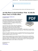 16 GHZ Phase-Locked Oscillator With 82 DBC - HZ Phase Noise at 10 KHZ Offset - 2018-11-12 - Microwave Journal