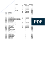 No Account Account Name Balance Debit/Credit