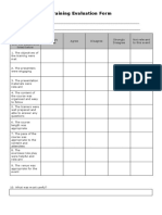 Training Evaluation Form (English)