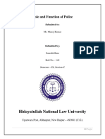 Hidayatullah National Law University: Role and Function of Police