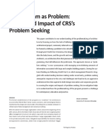 The Program As Problem: Origins and Impact of CRS's Problem Seeking