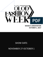 Model'S Orientation OCTOBER 1, 2017