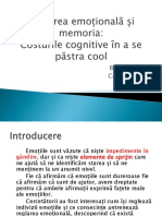 Reglarea Emoțională Și Memoria. Costurile Cognitive În A Se Păstra Cool