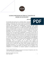 Arturo Manrique Guzmán - Algunas Precisiones en Torno Al Concepto de Anomia en Sociología