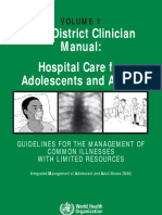 IMAI District Clinician Manual: Hospital Care For Adolescents and Adults