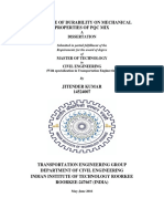 Influence of Durability On Mechanical Properties of PQC Mix: A Dissertation