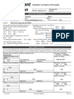 Blank General Employment Application Form