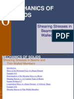 Mechanics of Solids: Shearing Stresses in Beams and Thin-Walled Members