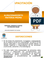 Almacenamiento de Materia Prima