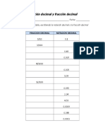 Matemáticas (Apartado 2.2) - Notación Decimal y Fracción Decimal