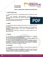 Especificaciones para La Fabricación y Montaje de Estructura Metalica