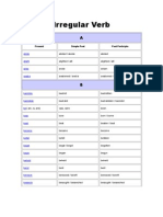 Irregular Verb Dictionary