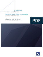 Deutsche Bank Indonesia - Annual Report - Deutsche Bank Cabang Indonesia - Laporan Tahunan 2011